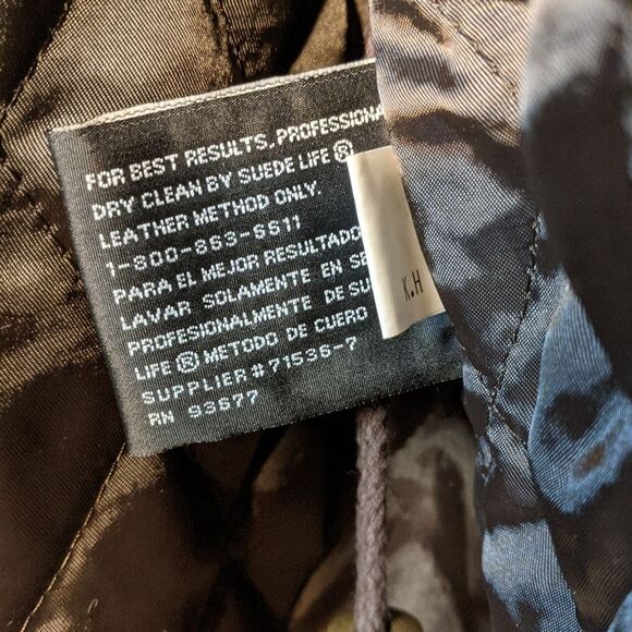 Vintage Jacqueline Ferrar leather coat Small fur trim detachable hood brown - Picture 7 of 9